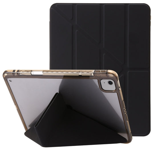 For iPad Air 13 2024 Clear Acrylic Deformation Leather Tablet Case(Black) - iPad Air 13 2024 Cases by PMC Jewellery | Online Shopping South Africa | PMC Jewellery | Buy Now Pay Later Mobicred