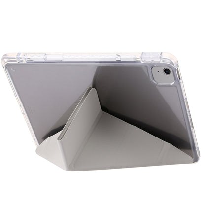 For iPad Air 11 2024 Clear Acrylic Deformation Leather Tablet Case(Grey) - iPad Air 11 2024 Cases by PMC Jewellery | Online Shopping South Africa | PMC Jewellery | Buy Now Pay Later Mobicred