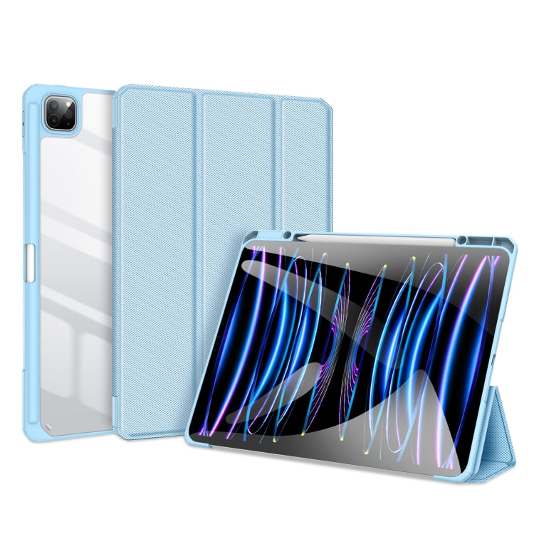 For iPad Pro 13 2024 DUX DUCIS TOBY Series Antiskid Leather Tablet Case with Sleep / Wake-up Function(Blue) - free shipping - PMC TechLife - Order now!