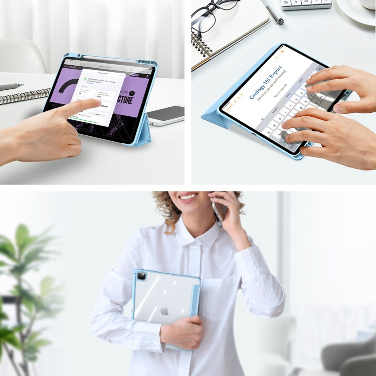 For iPad Pro 13 2024 DUX DUCIS TOBY Series Antiskid Leather Tablet Case with Sleep / Wake-up Function(Blue) - free shipping - PMC TechLife - Order now!