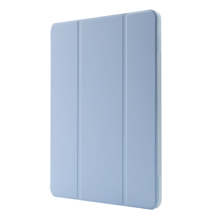 For iPad Pro 13 2024 Skin Feel Tri-fold Leather Tablet Case with Pen Slot(Light Blue) - iPad Pro 13 2024 Cases by PMC TechLife | Online Shopping South Africa | PMC TechLife | Buy Now Pay Later Mobicred