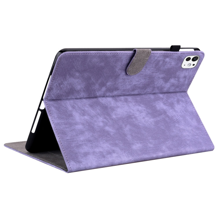 For iPad Pro 11 2024 Embossed Tiger Pattern Leather Tablet Case(Purple) - iPad Pro 11 2024 Cases by PMC Jewellery | Online Shopping South Africa | PMC Jewellery | Buy Now Pay Later Mobicred