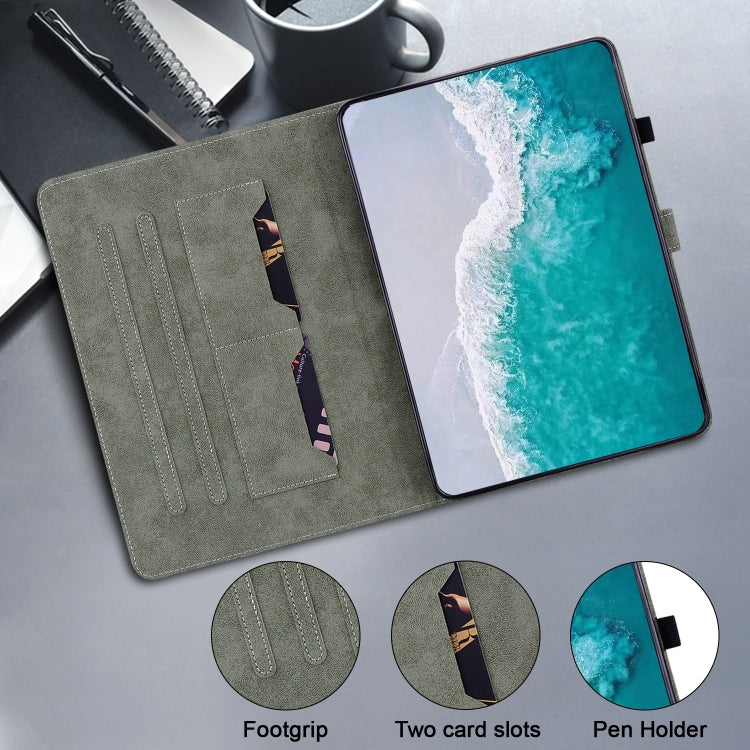 For iPad Air 13 2025 / 2024 Embossed Tiger Pattern Leather Tablet Case(Dark Blue) - iPad Air 13 2025 / 2024 Cases by PMC TechLife | Online Shopping South Africa | PMC TechLife | Buy Now Pay Later Mobicred