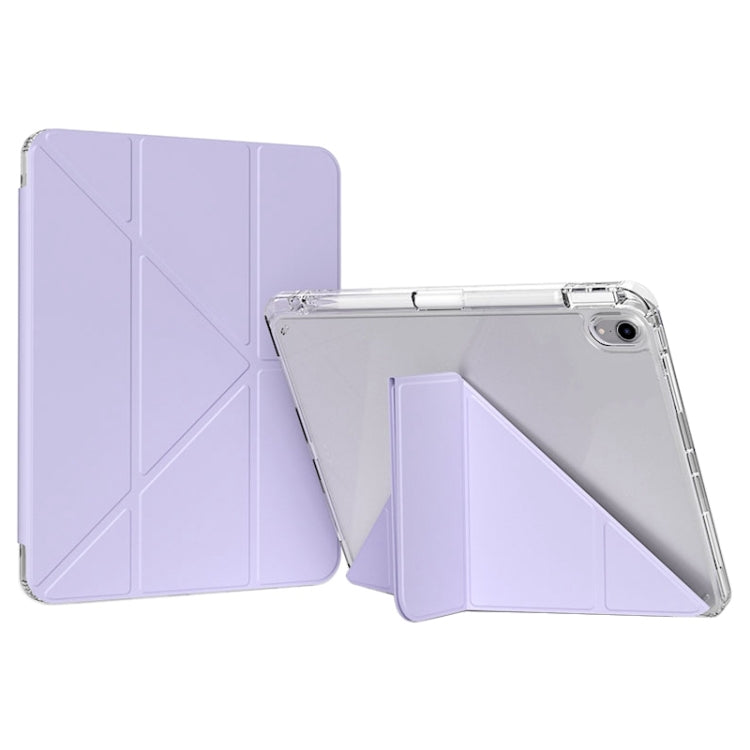 For iPad Air 13 2025 / 2024 / Pro 12.9 GEBEI Deformation Leather Tablet Case(Purple) - iPad Air 13 2025 / 2024 Cases by GEBEI | Online Shopping South Africa | PMC Jewellery | Buy Now Pay Later Mobicred