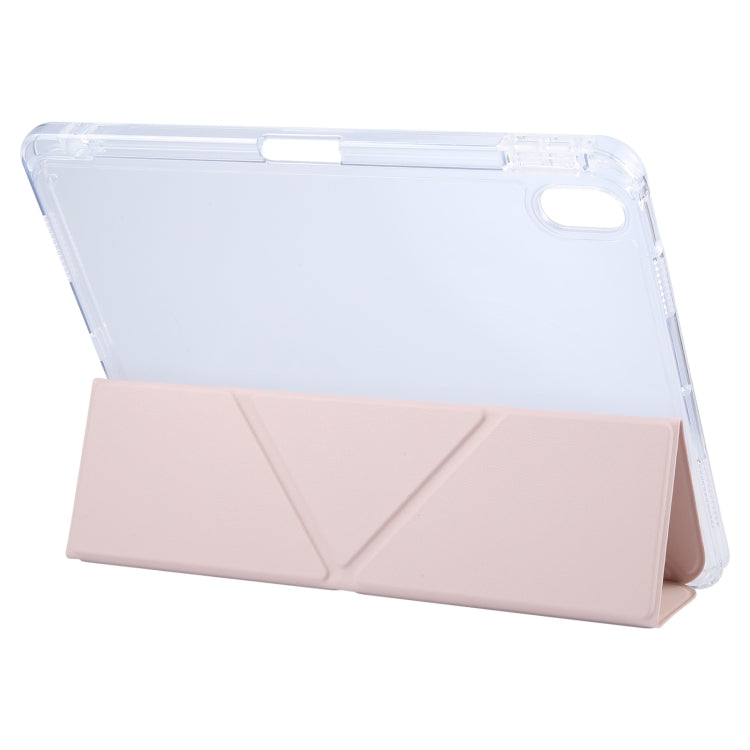 For iPad Air 13 2025 / 2024 / Pro 12.9 GEBEI Deformation Leather Tablet Case(Pink) - iPad Air 13 2025 / 2024 Cases by GEBEI | Online Shopping South Africa | PMC Jewellery | Buy Now Pay Later Mobicred