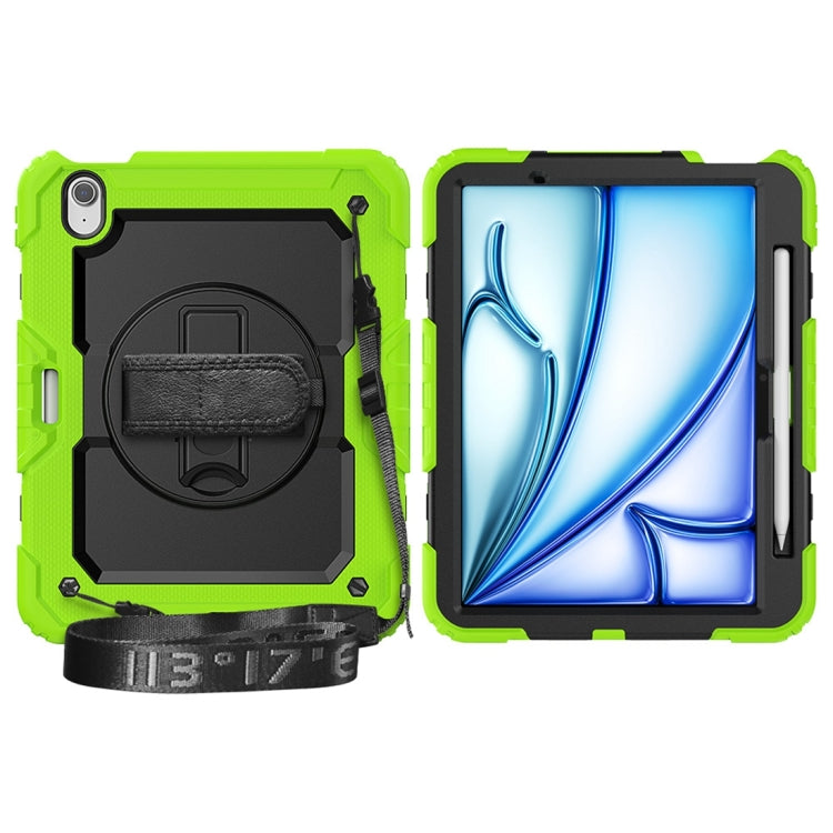 For iPad Air 11 2024 / Air 11 2025 Silicone Hybrid PC Tablet Protective Case(Black+Yellow Green) - free shipping - PMC TechLife - Order now!
