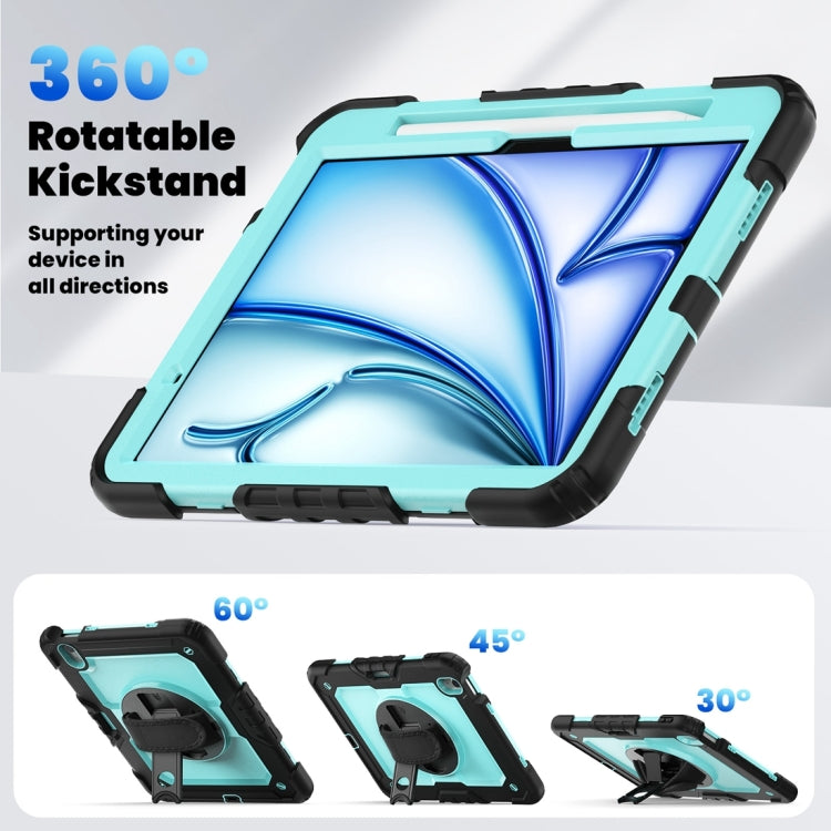For iPad Air 11 2024 Silicone + PC Tablet Protective Case(Light Blue+Black) - iPad Air 11 2024 Cases by PMC TechLife | Online Shopping South Africa | PMC TechLife | Buy Now Pay Later Mobicred