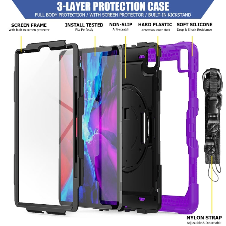 For iPad Pro 13 2024 Silicone + PC Tablet Protective Case(Purple+Black) - iPad Pro 13 2024 Cases by PMC Jewellery | Online Shopping South Africa | PMC Jewellery | Buy Now Pay Later Mobicred