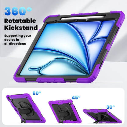 For iPad Air 13 2024 Silicone + PC Tablet Protective Case(Purple+Black) - iPad Air 13 2024 Cases by PMC Jewellery | Online Shopping South Africa | PMC Jewellery | Buy Now Pay Later Mobicred