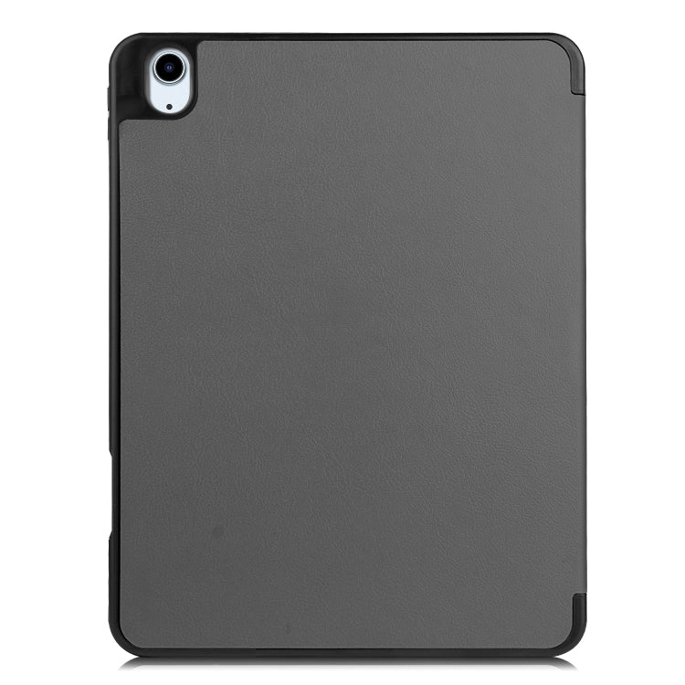 For iPad Air 11 2024 Custer TPU Pure Color 3-Fold Holder Smart Leather Tablet Case(Grey) - iPad Air 11 2024 Cases by PMC TechLife | Online Shopping South Africa | PMC TechLife | Buy Now Pay Later Mobicred