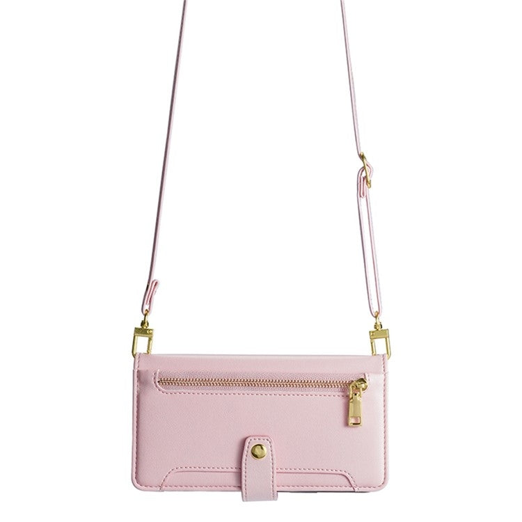 For Google Pixel 9 Sheep Texture Cross-body Zipper Wallet Leather Phone Case(Pink) - free shipping - PMC TechLife - Order now!