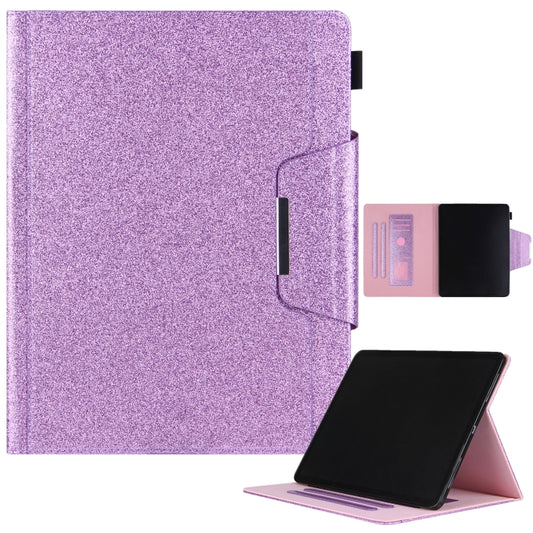 For iPad Pro 13 2024 Glitter Metal Buckle Leather Smart Tablet Case(Purple) - iPad Pro 13 2024 Cases by PMC Jewellery | Online Shopping South Africa | PMC Jewellery | Buy Now Pay Later Mobicred