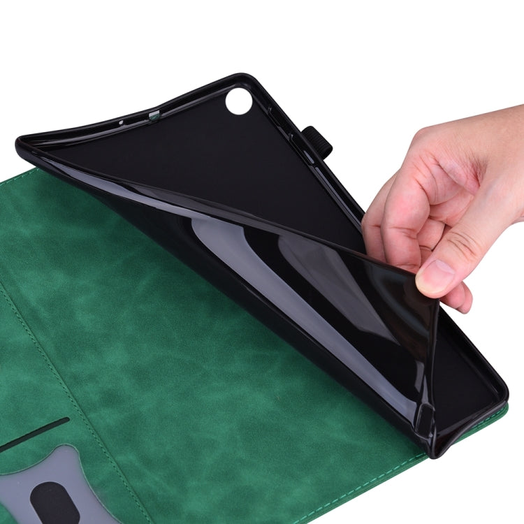 For iPad Pro 13 2024 Splicing Shockproof Leather Tablet Case(Green) - iPad Pro 13 2024 Cases by PMC TechLife | Online Shopping South Africa | PMC TechLife | Buy Now Pay Later Mobicred