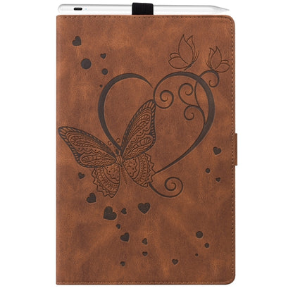 For iPad Pro 13 2024 Love Butterfly Embossed Leather Tablet Case(Brown) - iPad Pro 13 2024 Cases by PMC Jewellery | Online Shopping South Africa | PMC Jewellery | Buy Now Pay Later Mobicred