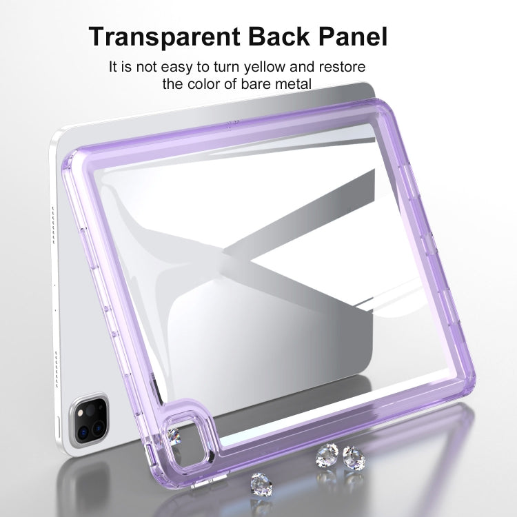 For iPad Air 11 2024 Transparent Acrylic Tablet Case(Light Purple) - iPad Air 11 2024 Cases by PMC Jewellery | Online Shopping South Africa | PMC Jewellery | Buy Now Pay Later Mobicred