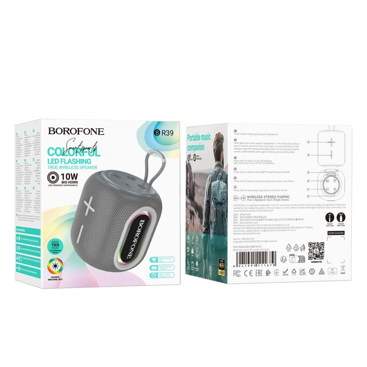 Borofone BR39 Portable Kaya Sports BT Speaker(Grey) - Desktop Speaker by Borofone | Online Shopping South Africa | PMC Jewellery | Buy Now Pay Later Mobicred