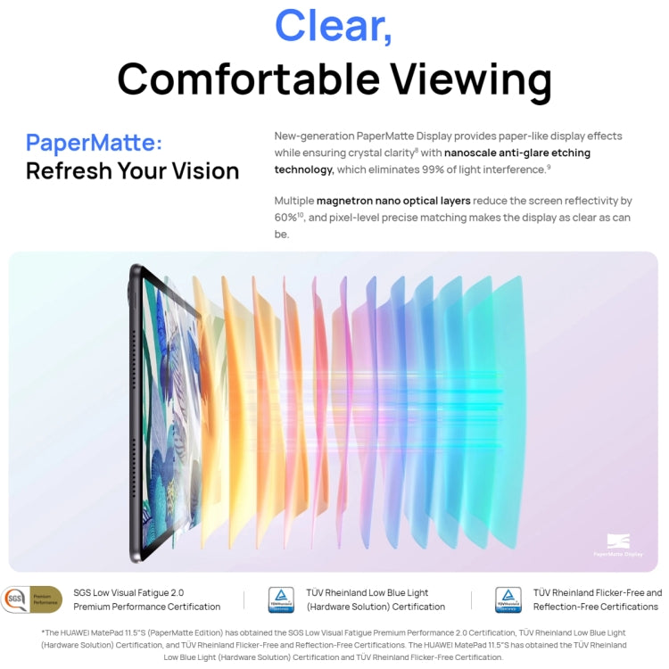 HUAWEI MatePad 11.5S WIFI Tablet PC, 8GB+256GB, HarmonyOS 4.2 Hisilicon Kirin 9000WM, Not Support Google Play(Cyan) - Huawei by Huawei | Online Shopping South Africa | PMC Jewellery | Buy Now Pay Later Mobicred