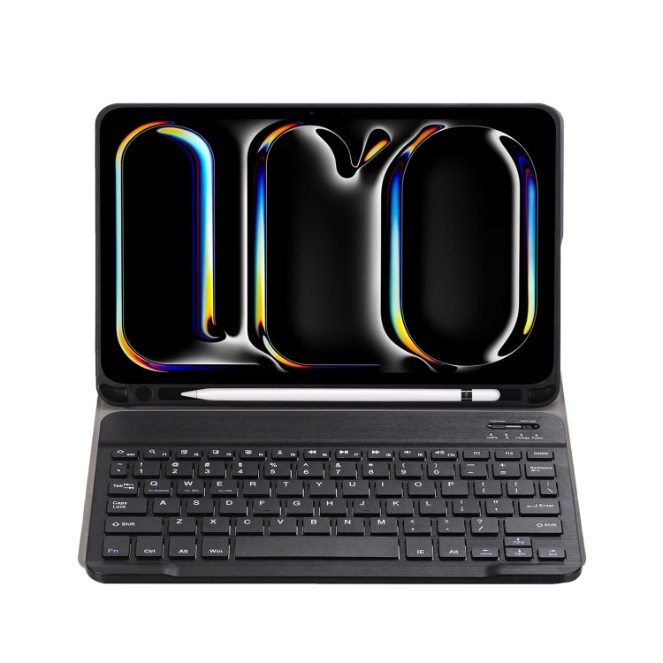For iPad Pro 11 2024 A13B Lambskin Texture Bluetooth Touch Keyboard Leather Tablet Case with Pen Slot(Dark Blue) - For iPad Pro by PMC TechLife | Online Shopping South Africa | PMC TechLife | Buy Now Pay Later Mobicred