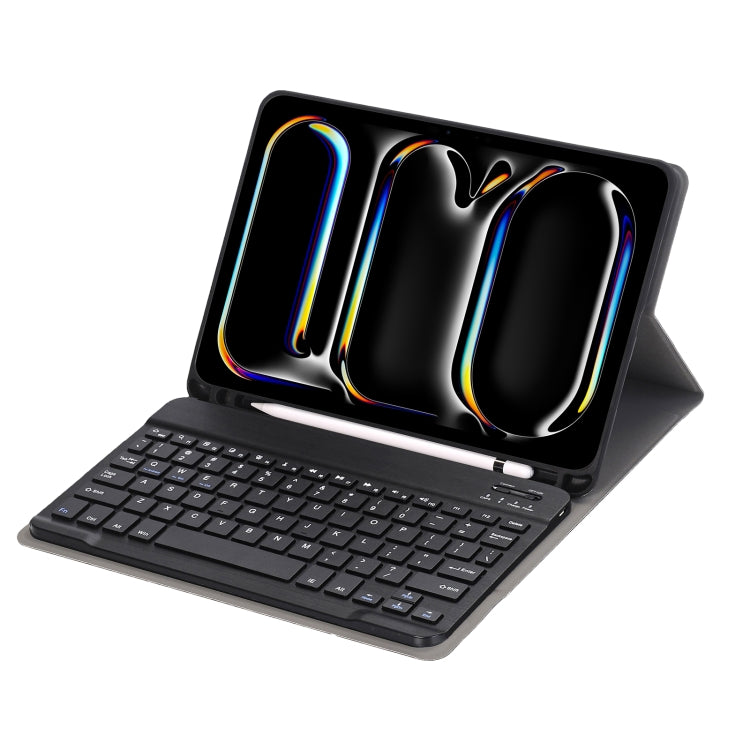 For iPad Pro 11 2024 A13B Lambskin Texture Bluetooth Touch Keyboard Leather Tablet Case with Pen Slot(Dark Blue) - For iPad Pro by PMC TechLife | Online Shopping South Africa | PMC TechLife | Buy Now Pay Later Mobicred