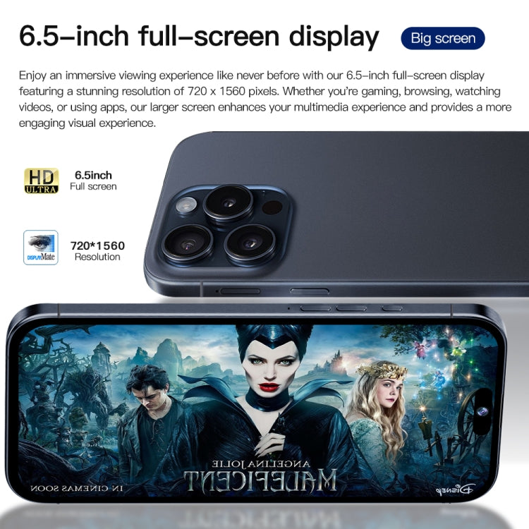 i15 Pro Max / Q5A, 6GB+128GB, 6.5 inch Screen, Face Identification, Android 10 MTK6762 Octa Core, OTG, NFC, Network: 4G, Dual SIM(Titanium Grey) -  by PMC TechLife | Online Shopping South Africa | PMC TechLife