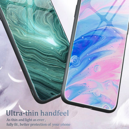 For Huawei Pura 70 Marble Pattern Glass Protective Phone Case(Typhoon) - Huawei Cases by PMC Jewellery | Online Shopping South Africa | PMC Jewellery | Buy Now Pay Later Mobicred