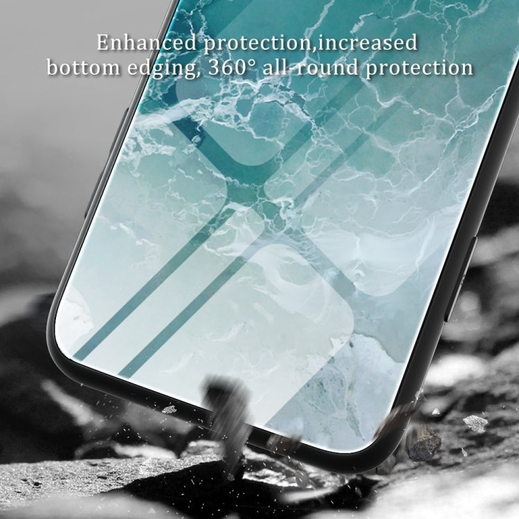 For Huawei Pura 70 Pro Marble Pattern Glass Protective Phone Case(Typhoon) - Huawei Cases by PMC Jewellery | Online Shopping South Africa | PMC Jewellery | Buy Now Pay Later Mobicred