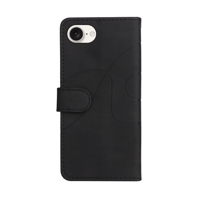 For iPhone SE 2024 Dual-color Splicing Flip Leather Phone Case(Black) - More iPhone Cases by PMC Jewellery | Online Shopping South Africa | PMC Jewellery | Buy Now Pay Later Mobicred