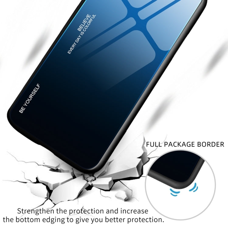 For Huawei Pura 70 Pro Gradient Color Glass Phone Case(Blue Black) - Huawei Cases by PMC Jewellery | Online Shopping South Africa | PMC Jewellery | Buy Now Pay Later Mobicred