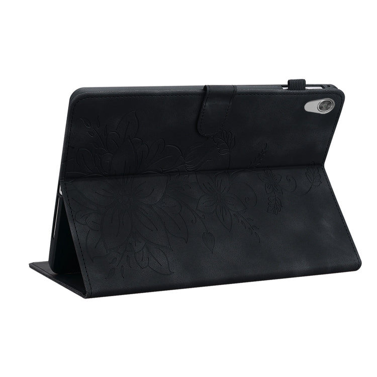 For Lenovo Tab M10 HD Gen2 Lily Embossed Leather Tablet Case(Black) - Lenovo by PMC TechLife | Online Shopping South Africa | PMC TechLife | Buy Now Pay Later Mobicred
