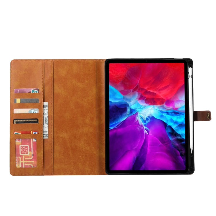 For iPad Pro 11 2024 Calf Texture Double Fold Clasp Horizontal Flip Leather Smart Tablet Case(Brown) - iPad Pro 11 2024 Cases by PMC TechLife | Online Shopping South Africa | PMC TechLife | Buy Now Pay Later Mobicred