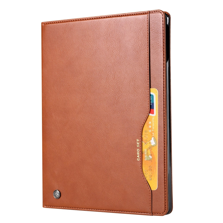 For iPad Pro 11 2024 Knead Skin Texture Horizontal Flip Leather Smart Tablet Case(Brown) - iPad Pro 11 2024 Cases by PMC TechLife | Online Shopping South Africa | PMC TechLife | Buy Now Pay Later Mobicred