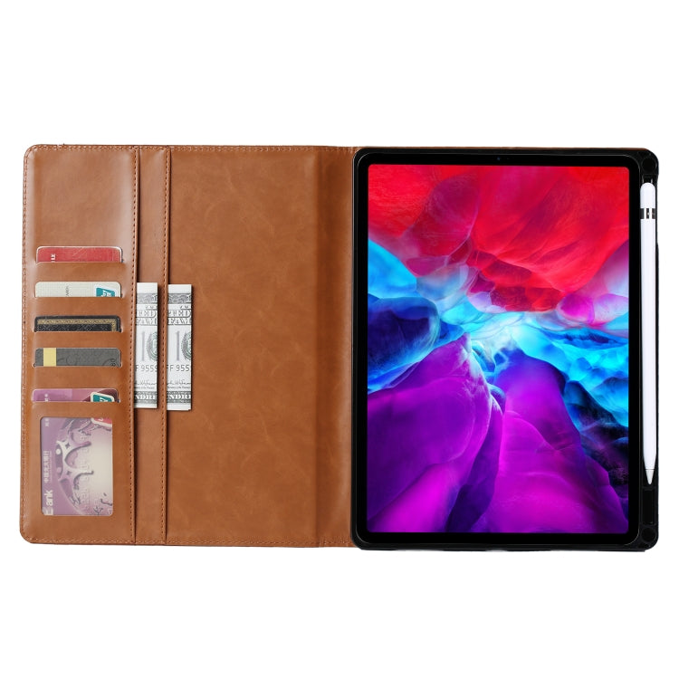 For iPad Pro 11 2024 Knead Skin Texture Horizontal Flip Leather Smart Tablet Case(Brown) - iPad Pro 11 2024 Cases by PMC TechLife | Online Shopping South Africa | PMC TechLife | Buy Now Pay Later Mobicred