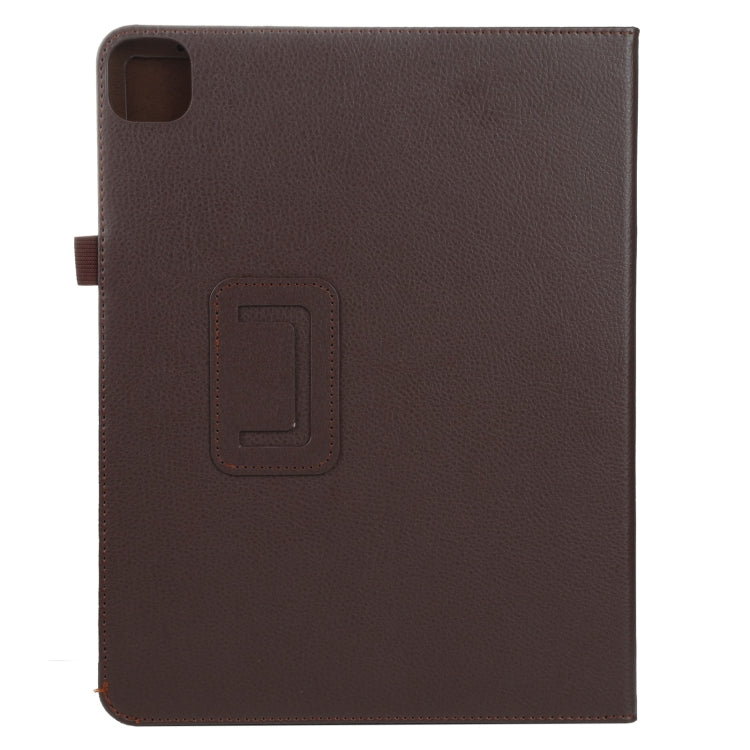 For iPad Air 11 2025 / 2024 Litchi Texture Solid Color Leather Tablet Case(Brown) - iPad Air 11 2025 / 2024 Cases by PMC TechLife | Online Shopping South Africa | PMC TechLife | Buy Now Pay Later Mobicred