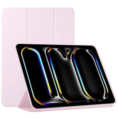 For iPad Pro 11 2024 Double-sided Clip Non-buckle Magnetic PU Smart Tablet Case(Pink) - iPad Pro 11 2024 Cases by PMC Jewellery | Online Shopping South Africa | PMC Jewellery | Buy Now Pay Later Mobicred
