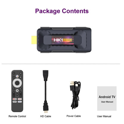 HK1 RBOX D8 RK3528 Android 13.0 Quad Core 8K HD Wifi6 Bluetooth TV Stick, RAM:4GB+32GB(UK Plug) - Android TV Sticks by PMC Jewellery | Online Shopping South Africa | PMC Jewellery | Buy Now Pay Later Mobicred