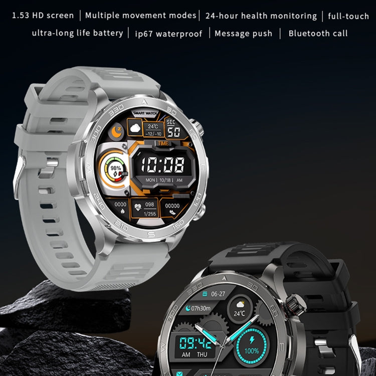DK67 1.53 inch IP67 BT 5.0 Fitness Sport Smart Watch, Support Bluetooth Call / Sleep / Blood Oxygen / Heart Rate / Blood Pressure Health Monitor(Brown) - Smart Watches by PMC TechLife | Online Shopping South Africa | PMC TechLife | Buy Now Pay Later Mobicred