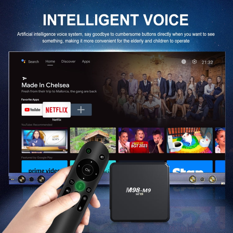 M98-M9 Quad-core ARM Cortex-A53 WiFi Bluetooth 4K HD Android TV Box, RAM:2GB+8GB(EU Plug) - Allwinner H3 by PMC TechLife | Online Shopping South Africa | PMC TechLife | Buy Now Pay Later Mobicred
