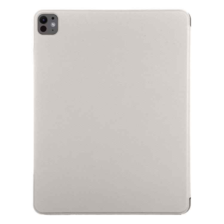 For iPad Pro 11 2024 Double-sided Clip Fixed Buckle Magnetic PU Leather Smart Tablet Case(Grey) - iPad Pro 11 2024 Cases by PMC TechLife | Online Shopping South Africa | PMC TechLife | Buy Now Pay Later Mobicred