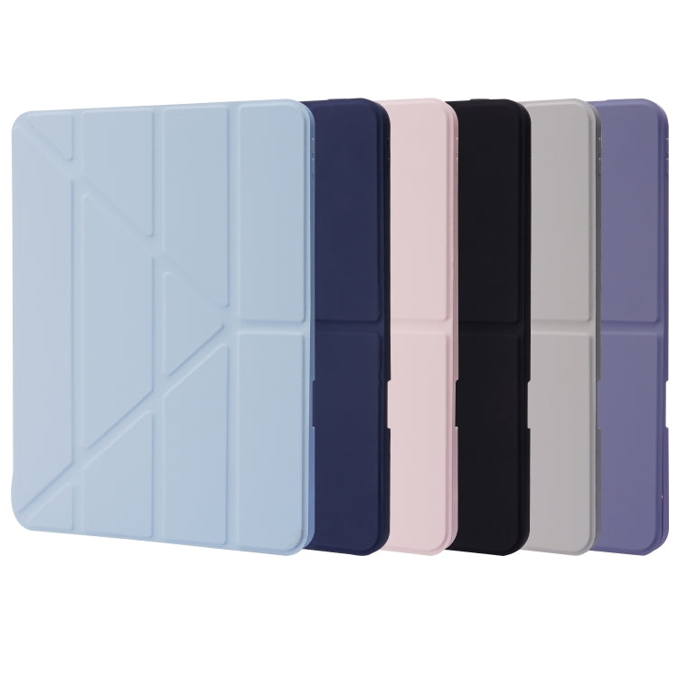 For iPad Pro 11 2024 Deformation Transparent Acrylic Leather Tablet Case(Light Blue) - free shipping - PMC TechLife - Order now!