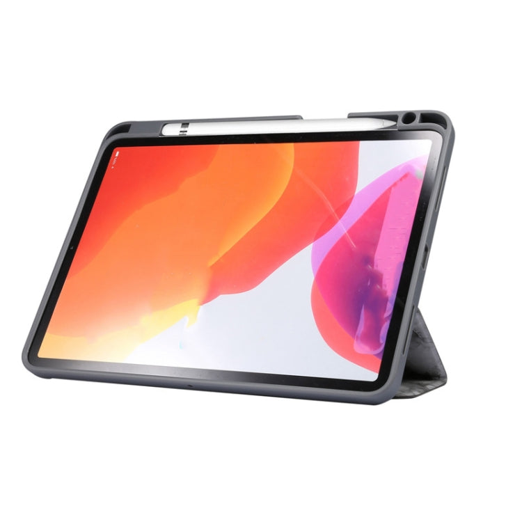 For iPad Air 11 2024 Three-fold Marble Texture Protective Tablet Case with Pen Slot(Pink) - iPad Air 11 2024 Cases by PMC TechLife | Online Shopping South Africa | PMC TechLife | Buy Now Pay Later Mobicred