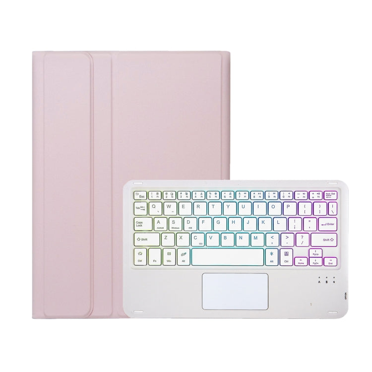For iPad Pro 11 2024 A13B-AS Lambskin Texture Backlight Bluetooth Touch Keyboard Leather Tablet Case with Pen Slot(Pink) - free shipping - PMC TechLife - Order now!