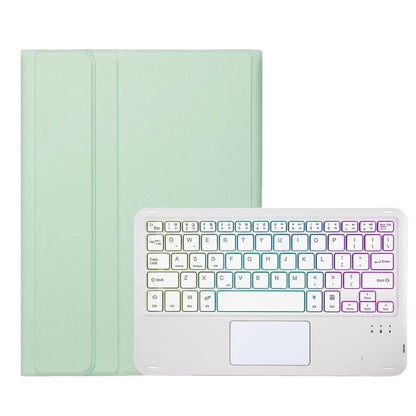 For iPad Pro 11 2024 A13B-AS Lambskin Texture Backlight Bluetooth Touch Keyboard Leather Tablet Case with Pen Slot(Light Green) - For iPad Pro by PMC Jewellery | Online Shopping South Africa | PMC Jewellery | Buy Now Pay Later Mobicred