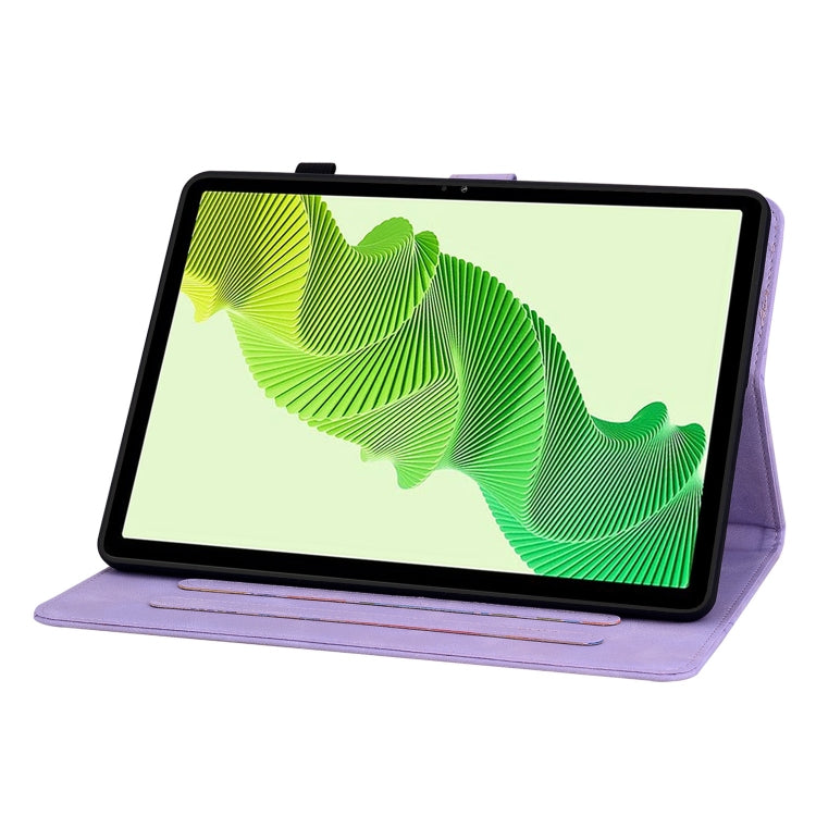 For Realme Pad 2 11.5 Lily Embossed Leather Tablet Case(Purple) - Realme by PMC TechLife | Online Shopping South Africa | PMC TechLife | Buy Now Pay Later Mobicred