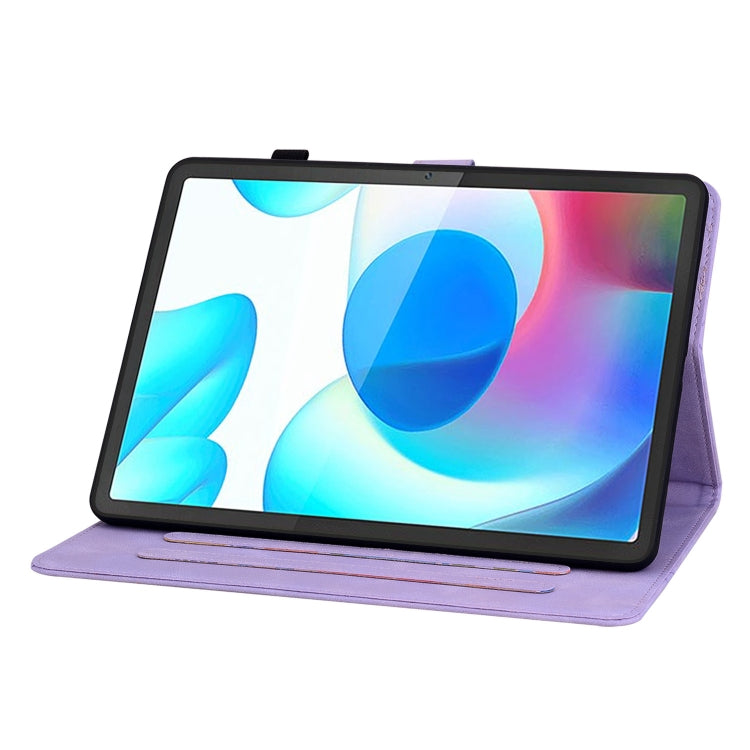 For Realme Pad 10.4 Lily Embossed Leather Tablet Case(Purple) - free shipping - PMC TechLife - Order now!