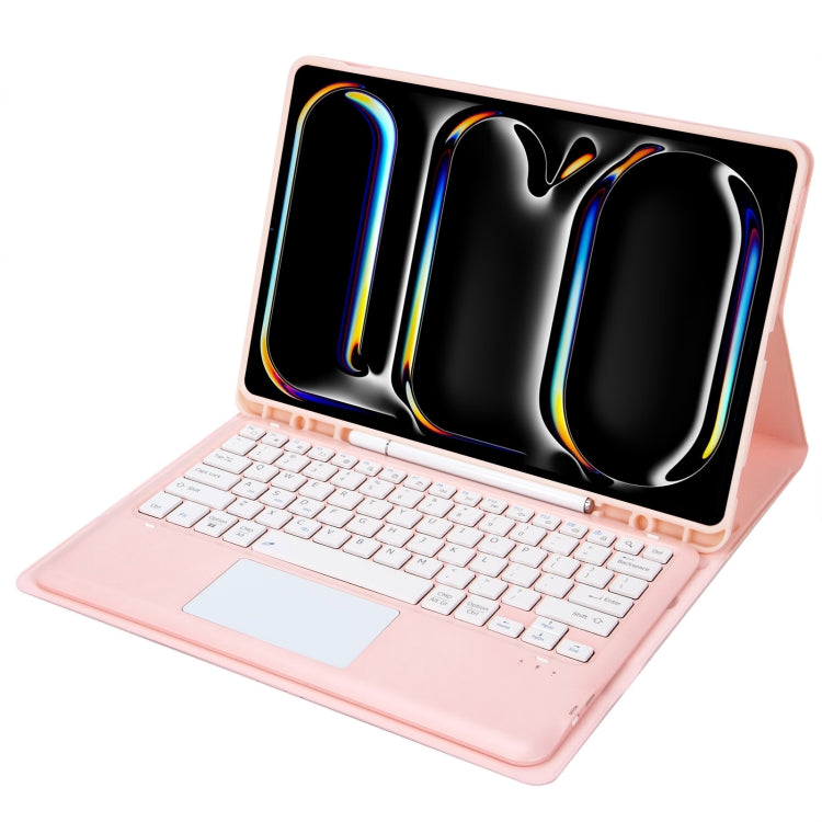 For iPad Pro 13 2024 A14B-A Detachable Ultra-Thin Bluetooth Touch Keyboard Leather Tablet Case with Pen Slot(Pink) - For iPad Pro by PMC Jewellery | Online Shopping South Africa | PMC Jewellery | Buy Now Pay Later Mobicred