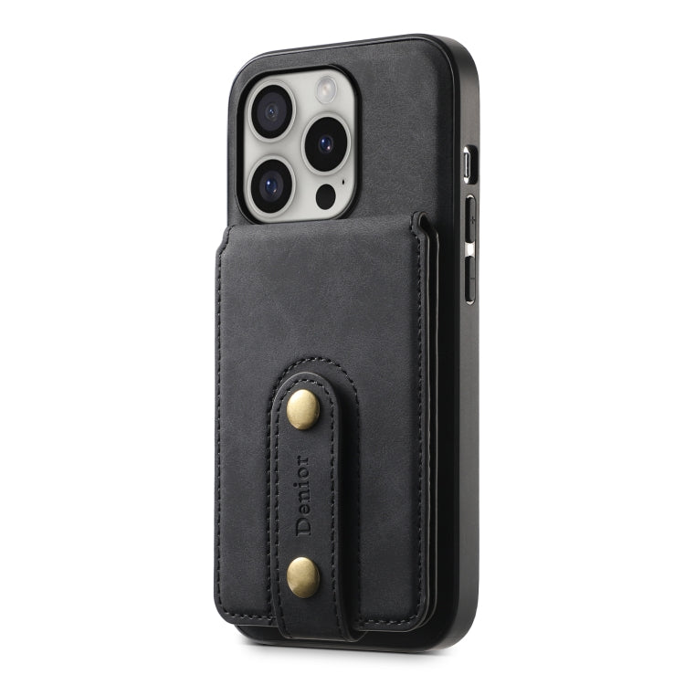 For iPhone 16 Pro Max Denior D14 NK Retro Pattern MagSafe Magnetic Card Holder Leather Phone Case(Black) - free shipping - PMC TechLife - Order now!