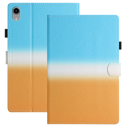 For iPad Pro 11 2024 Stitching Gradient Smart Leather Tablet Case(Blue Orange) - iPad Pro 11 2024 Cases by PMC Jewellery | Online Shopping South Africa | PMC Jewellery | Buy Now Pay Later Mobicred