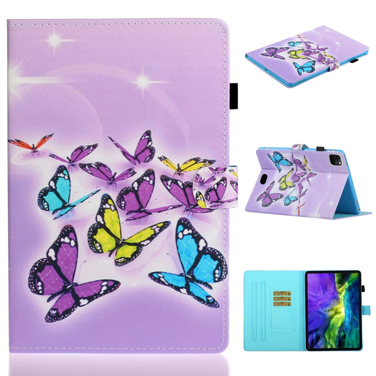 For iPad Pro 11 2024 Coloured Drawing Stitching Smart Leather Tablet Case(Butterflies) - iPad Pro 11 2024 Cases by PMC Jewellery | Online Shopping South Africa | PMC Jewellery | Buy Now Pay Later Mobicred