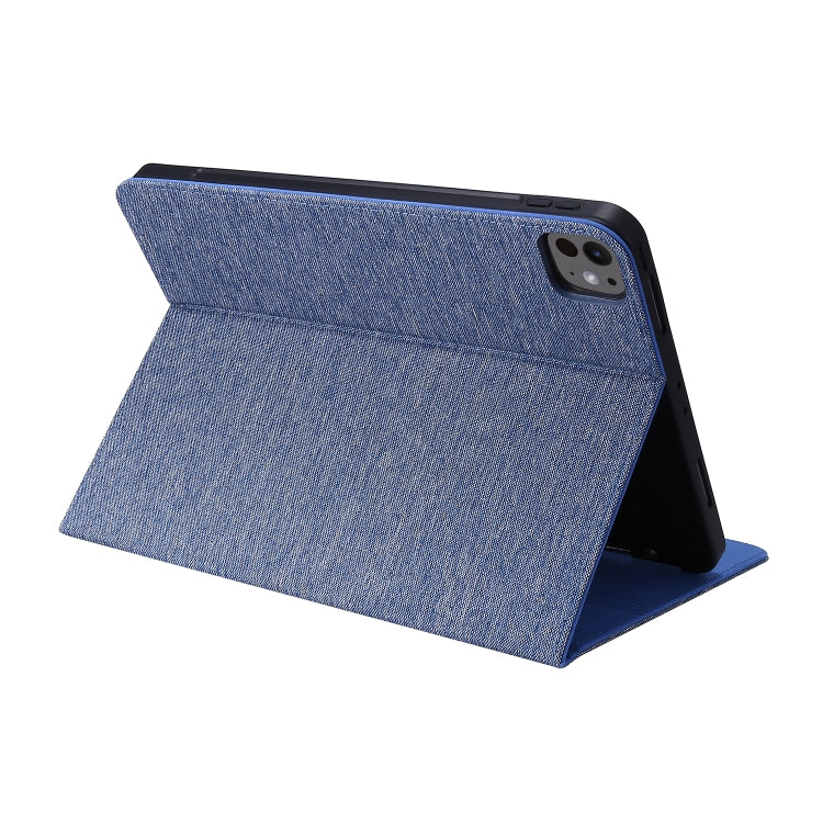 For iPad Air 11 2024 Fabric Leather Tablet Case(Blue) - iPad Air 11 2024 Cases by PMC Jewellery | Online Shopping South Africa | PMC Jewellery | Buy Now Pay Later Mobicred