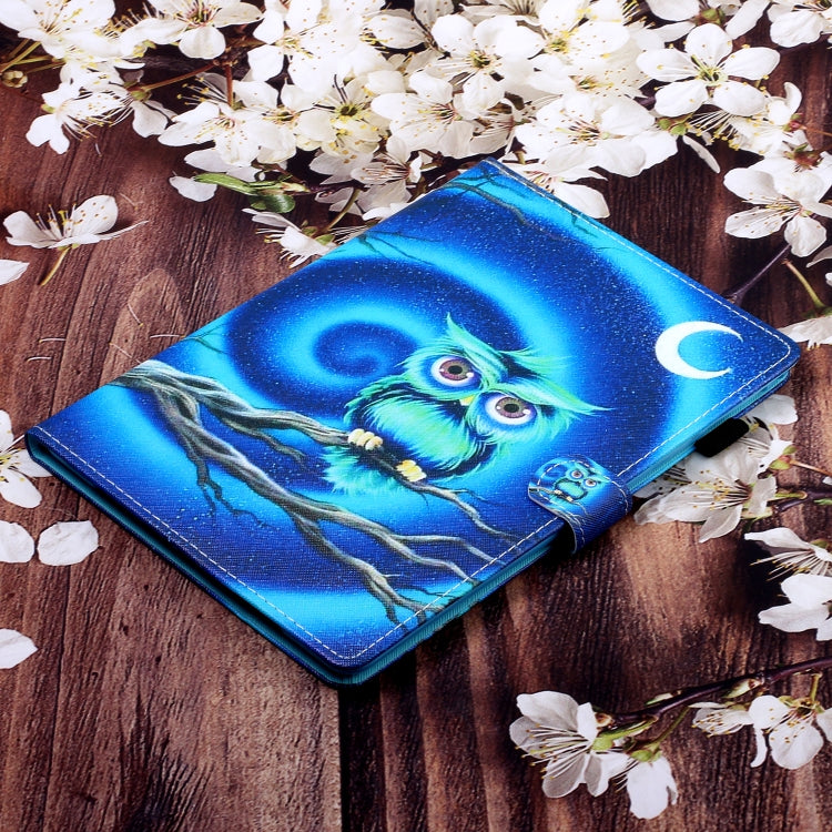For iPad Pro 11 2024 Coloured Drawing Stitching Smart Leather Tablet Case(Moon Owl) - iPad Pro 11 2024 Cases by PMC TechLife | Online Shopping South Africa | PMC TechLife | Buy Now Pay Later Mobicred
